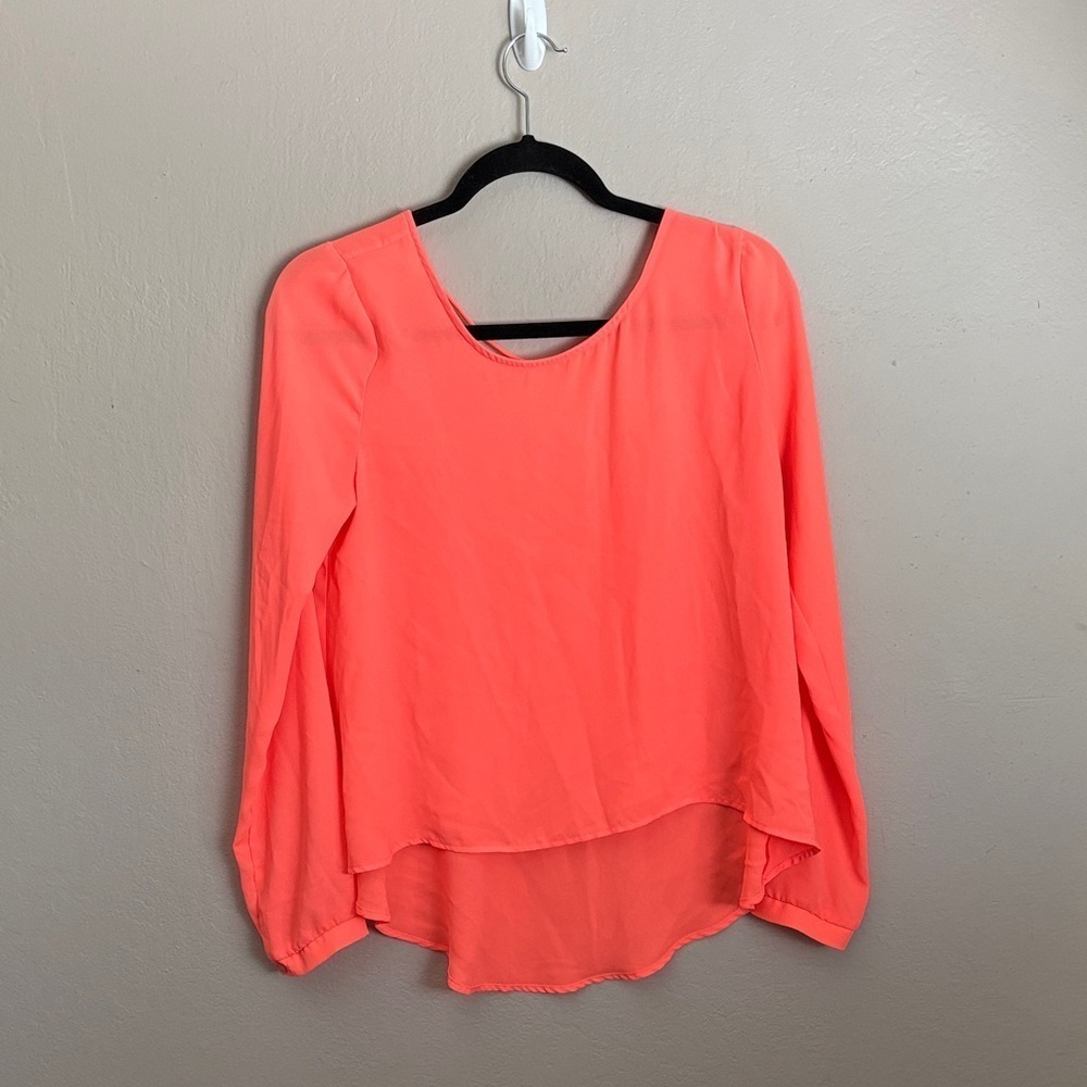 Lush Neon Orange Women's Top size medium